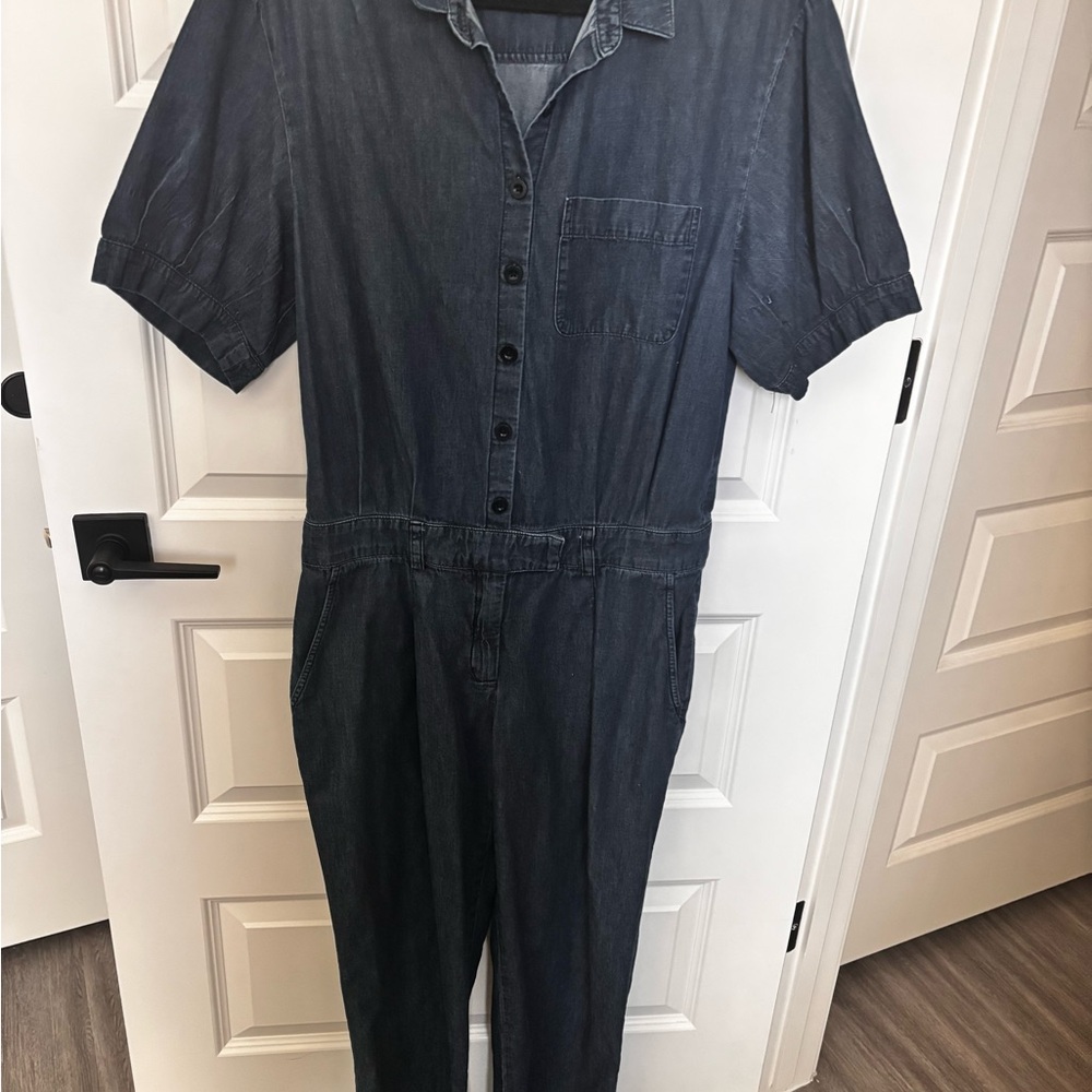 Vince Indigo Denim Jumpsuit